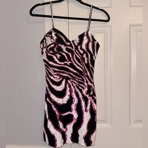 Rachel Allan Homecoming Dress - Zebra Print